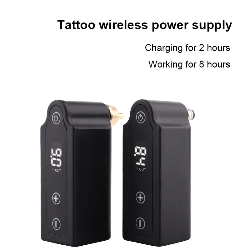 Wireless Mini Tattoo Machine Power Supply Mobile Charging Power Battery 1400mAh LCD Display Screen Tattoo Equipment Supplies