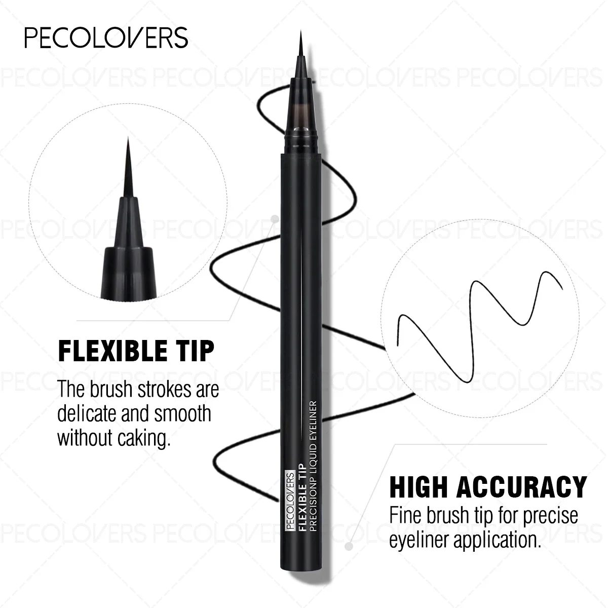 1PC Wasserdicht Schwarz Flüssigen Eyeliner Stift Langlebig Quick-dry Glatte Eye Liner Anti Fleck Flüssigen Eyeliner Stift
