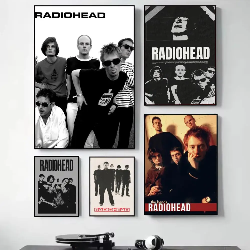 R-RadioheadS Painting Calligraphy Self Adhesive Wall Art Waterproof Print For Bedroom Living Hallway Home Decor