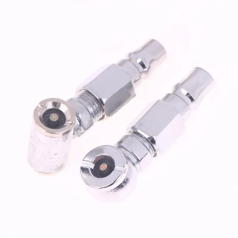 

1 шт. Многофункциональный надувной насадок-адаптер для быстрой замены, с одинарной/двойной головкой, серебристый, для накачки шин мотоциклов