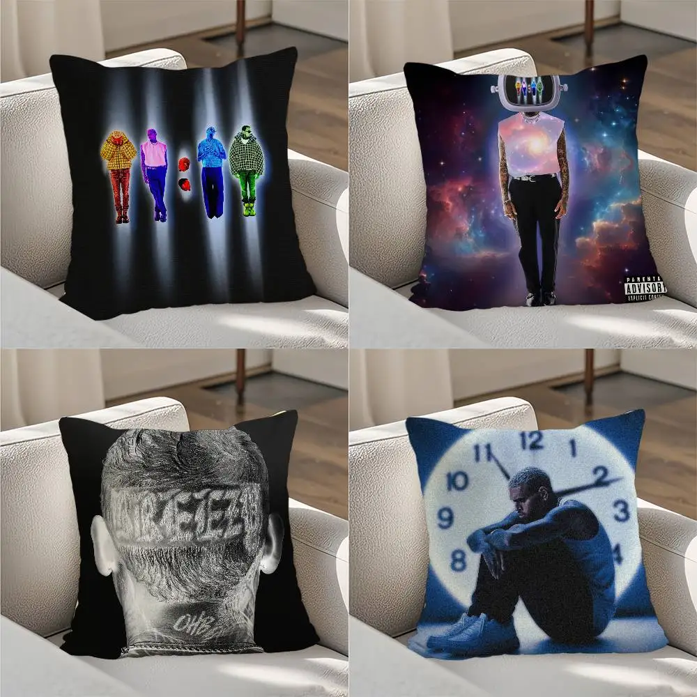 

C-Chris Brown 11 11 Pillow Case Luxury Double-sided For Car Pillows 45x45 Cushions Cover Home and Decoration Sofa Pillow case