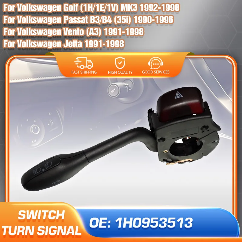 

Indicator Turn Signal Switch for VW Golf MK3/Jetta/Vento 1991-1998 Passat B3/B4 1990-1996 VW Corrado Blinker Lever 1H0953513