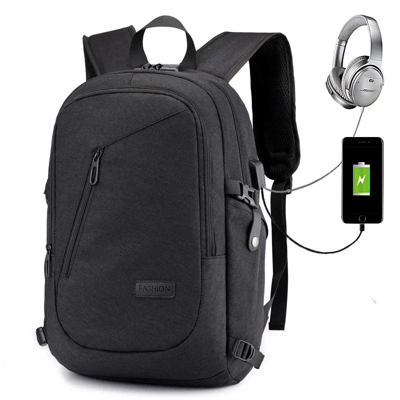 bolsa de caminhada multifuncional alta capacidade pacote de computador antirroubo carga usb mochila de viagem escolar masculina anti perda 01