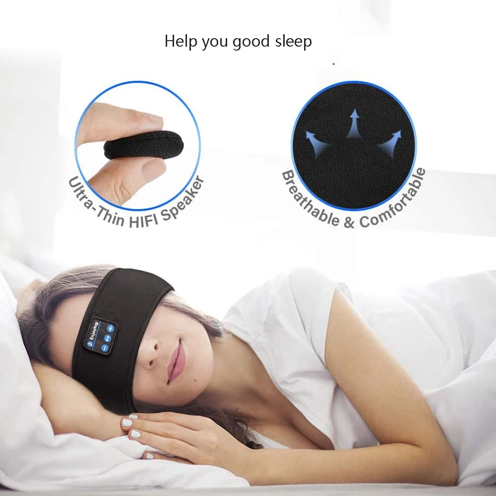 Wireless Bluetooth Earphone, Sleeping Band Headphone Music Headphones Soft Elastic Comfortable Music Headset Can Hands-free Mp3