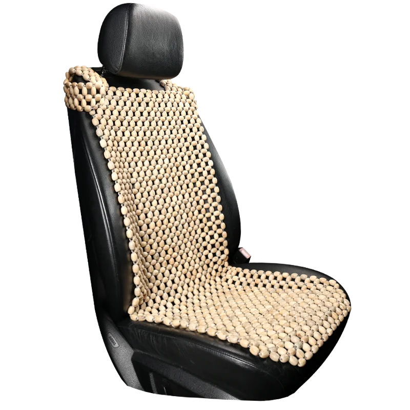 Factory Price Cooling Comfortable Massage Universal Camphorwood Wooden Beads Summer Car Seat Cushion Cover