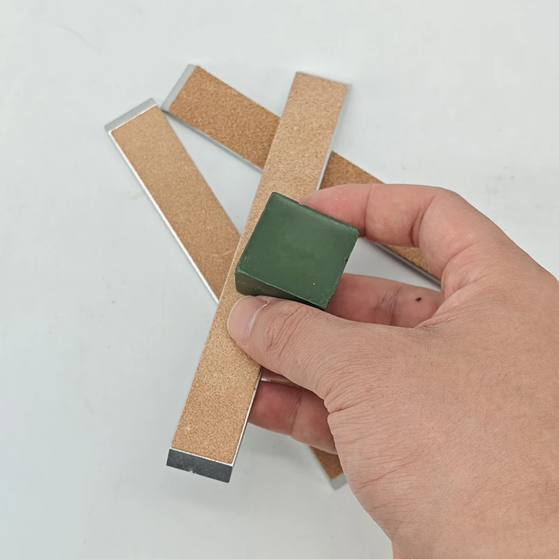 Cowhide Leather Honing Strop Kit Razor Knife Sharpener Whetstone Polishing Compound