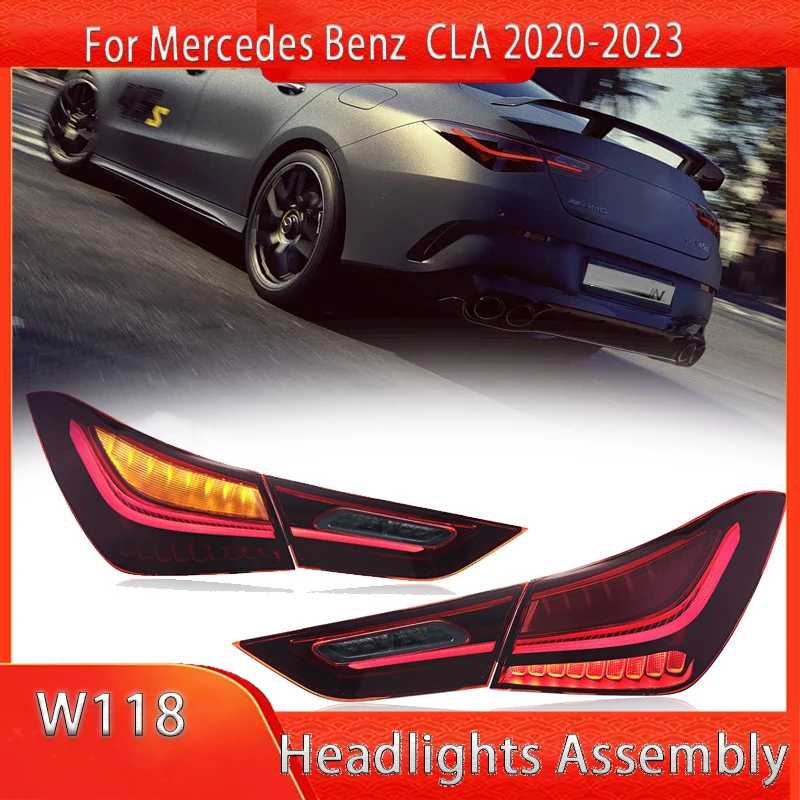 

Car Styling Taillights for Benz CLA W118 2020 2021 2022 2023 LED DRL Dynamic Turn Signal Light Break Reversing Accessory