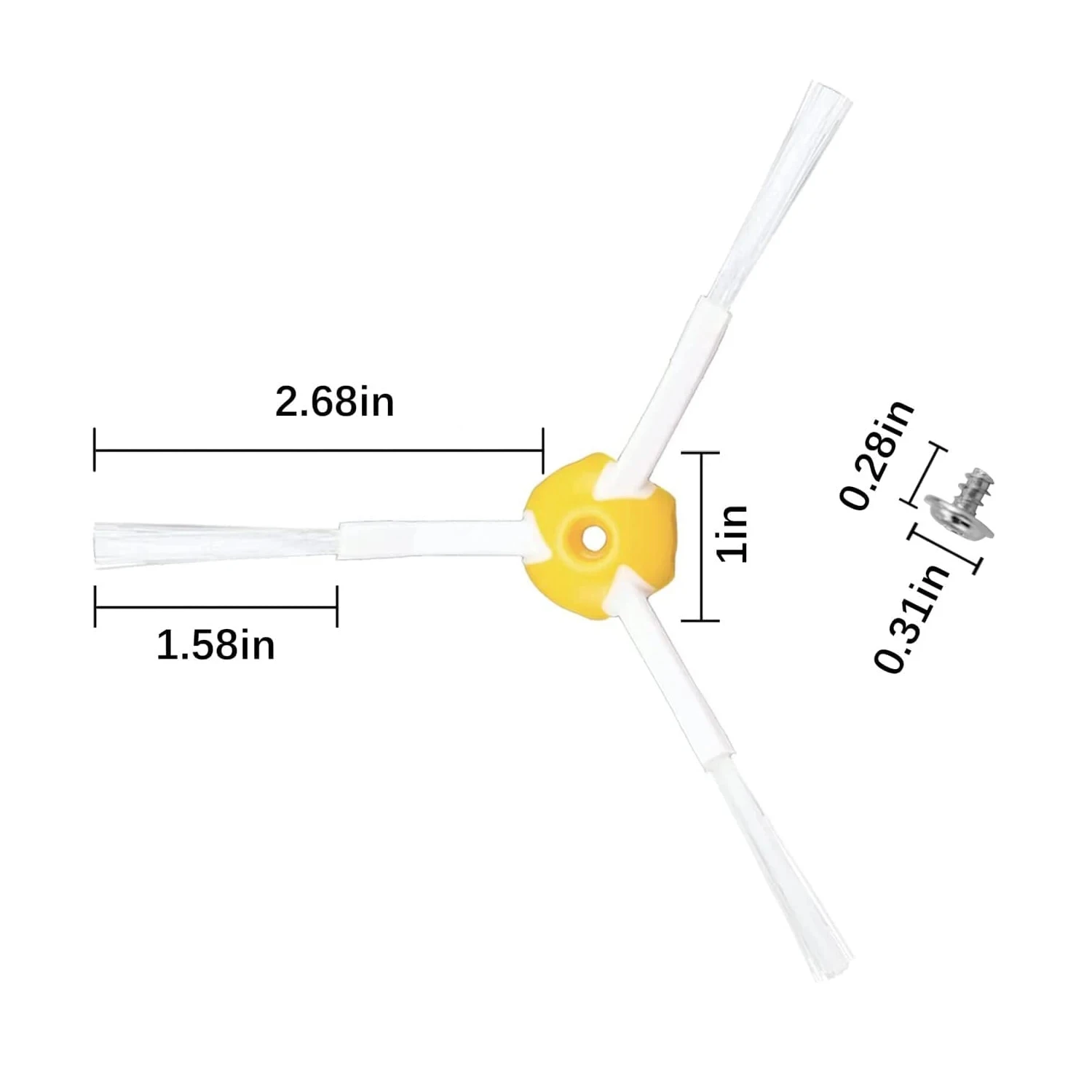 Side Brush for iRobot Roomba 600 700 Series 694 692 690 680 660 665 651 650 614 760 770 780 776 782 785 & 500 Series 595 585 564