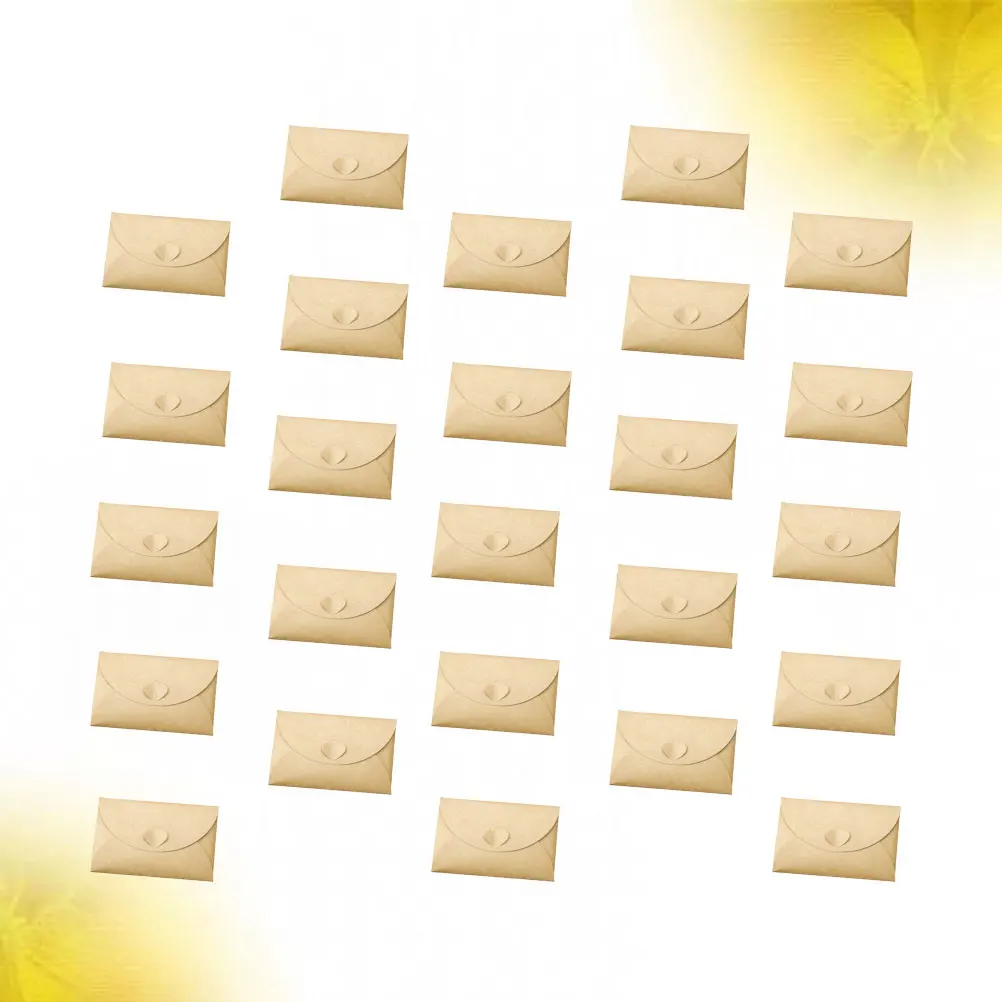 

100 шт., пустые конверты из крафт-бумаги, винтажная застежка в форме сердца, держатель для визитных карточек, держатель с застежкой в форме сердца