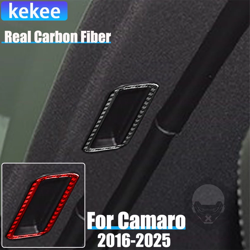 

Real Carbon Fiber Car Accessories Sunroof Handle Decorative Trim Cover Soft Sticker For Chevrolet Camaro 6th Gen 2016-2025