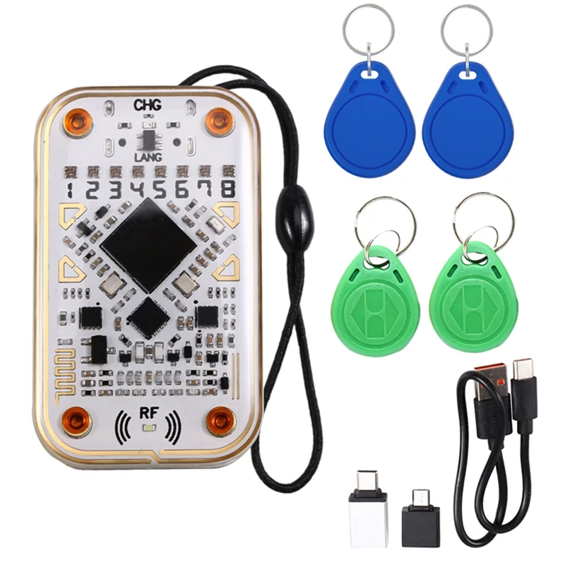 

ZIZI Chameleon Ultra RFID Reader With Smart NFC Decoding And 2XT5577/CUID Emulator Keychain