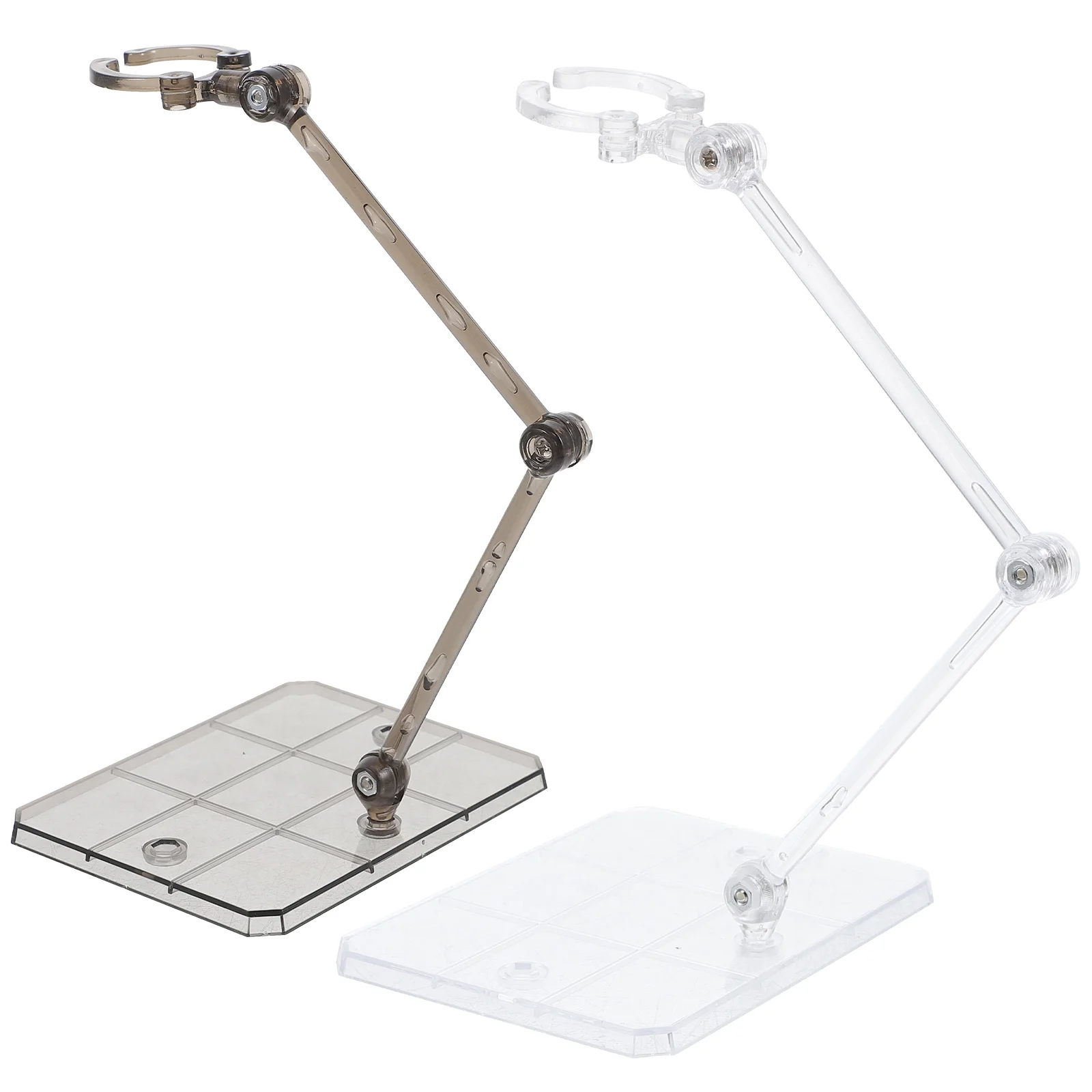 2 Pcs Figure Stand Model Toy DIY Assembly Rack Bracket Market Figurine Display Shelf