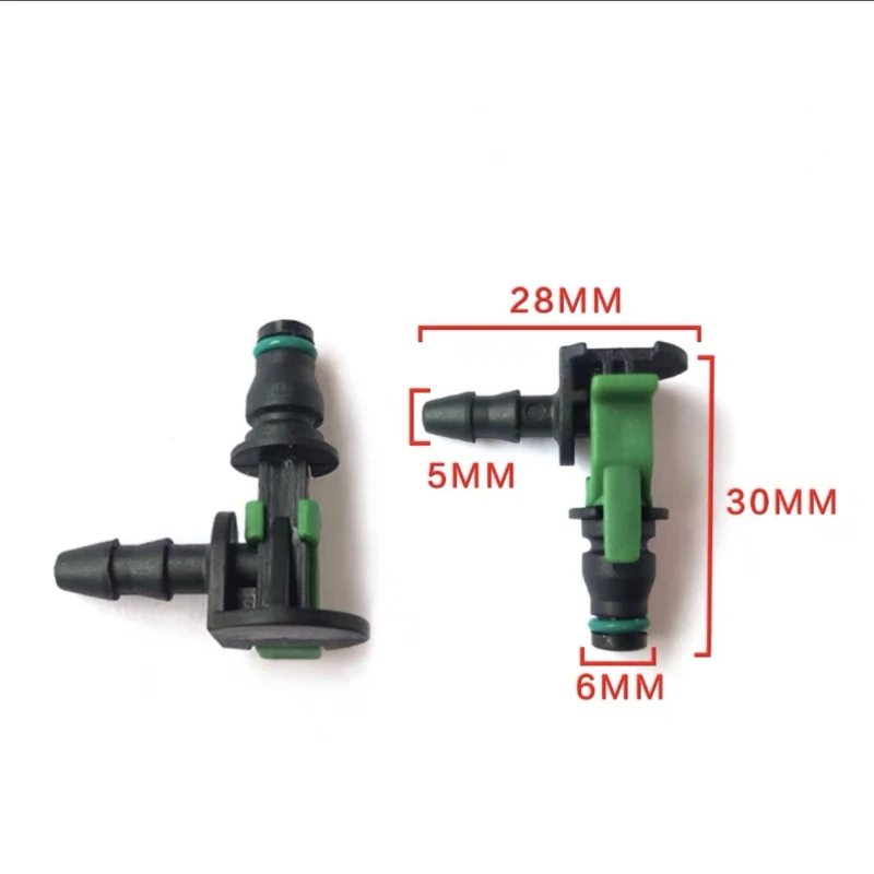 Diesel Common Rail Injector Oil Return Joint T and L Type Tube Connector for Denso JMC Ford Transit