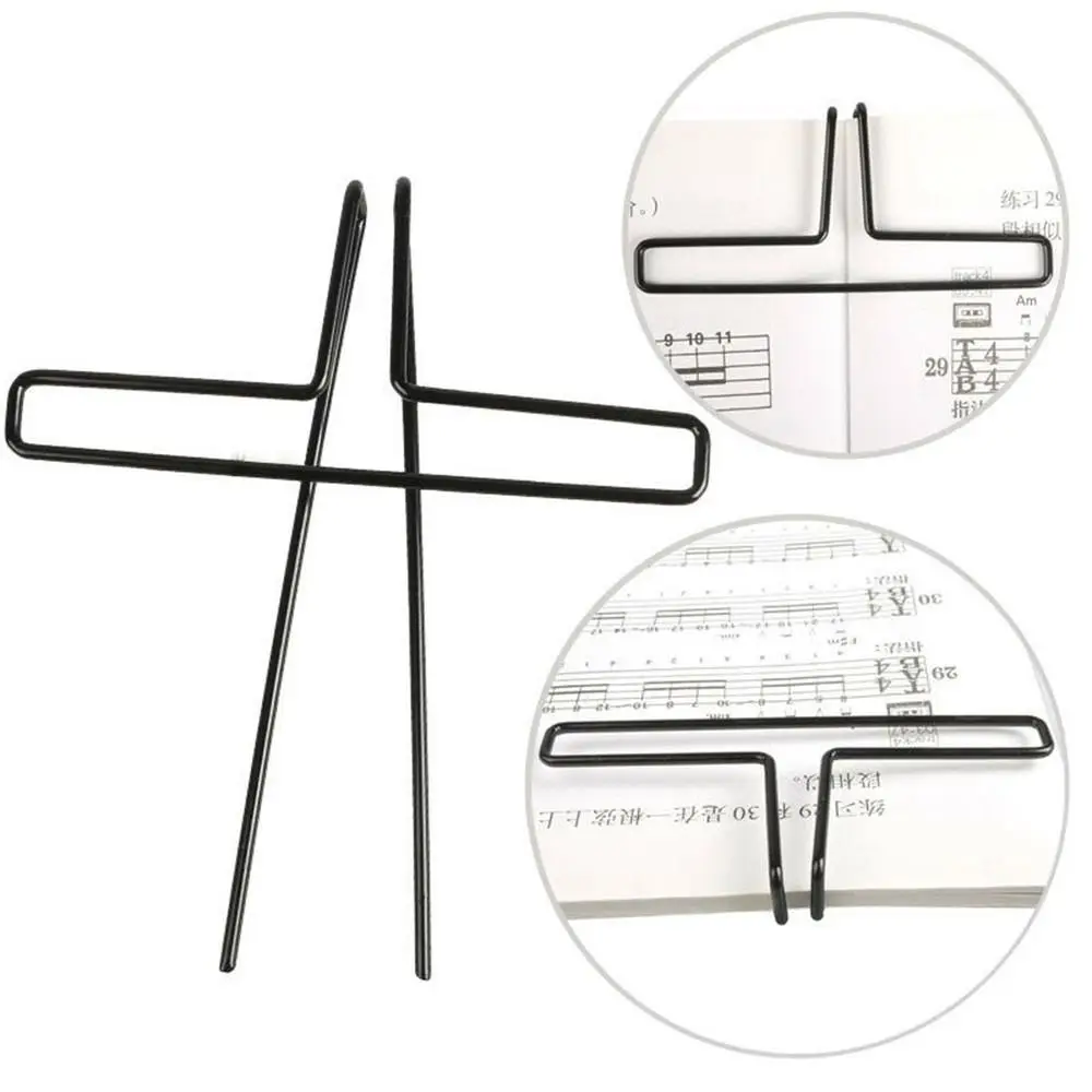 2Pcs Pianos Stands Song Book Clips Page Holder Music Note Clips For Speech Draft Cooking Recipe Magazines Newspapers Supplies