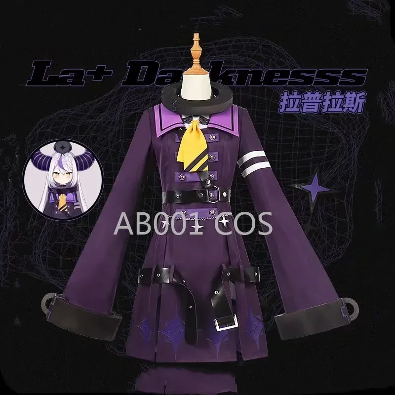 Presale YouTuber VTuber La+ Darknesss Laplus YMD YAMADA Hololive HoloX Cosplay Costume Wig Anime Purple Uniform Hallowen Suit