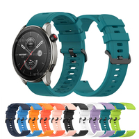 22mm Silicone Strap For Amazfit GTR 4 Smart Watch Sport Bracelet For Amazfit GTR 3 Pro/2 2E/47mm/Pace/Stratos 3 2S/Bip 5 Band