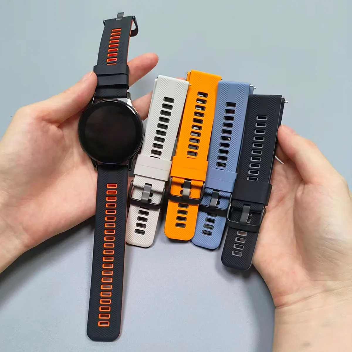 22mm Two-Tone Silicone Strap For HUAWEI WATCH GT 7Pro GT 7 Band For HUAWEI GT Runner 2 GT6 Pro GT5 GT4 GT 3 2 46mm Belt Bracelet