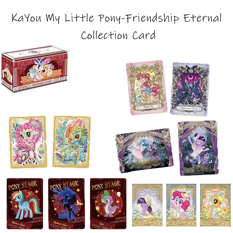 Коллекционные карточки KAYOU My Little Pony - Том 2, серия Fanxing Pack, редкие голографические карточки с пони, игрушка для семейной игры, подарок.