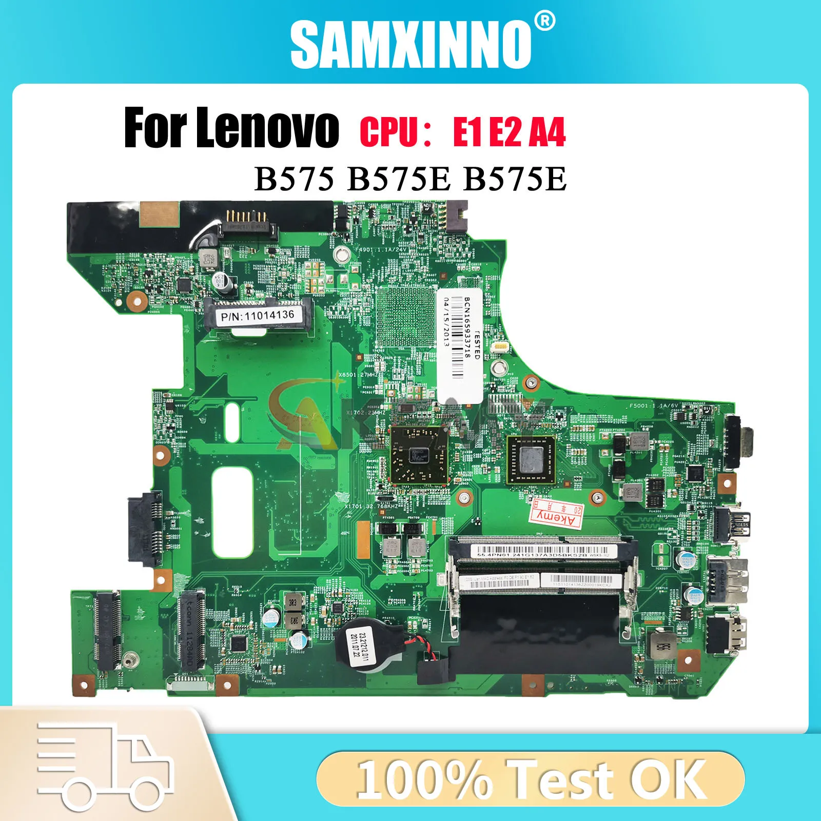 

B575E Laptop Motherboard For Lenovo Ideapad B575 B575E With DDR3 AMD CPU 100% Fully Tested