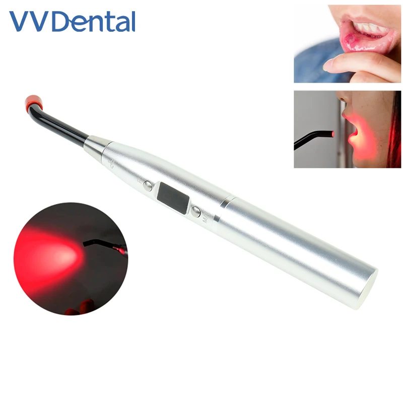 

VVDental Portable Red Light Infrared Therapy Device For Cold Sore Canker Sore Near Dental Red Light Therapf Oral Physiotherapy