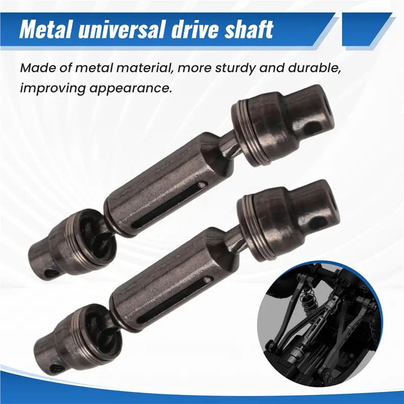 MACH-2Pcs Metal Drive Shaft CVD For WPL D12 C14 C24 B14 B36 B24 MN D90 MN99S MN-90 Henglong RC Car Upgrade Parts Accessories