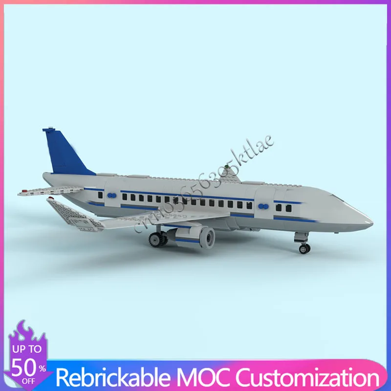 

600 PCS Civil Aviation Passenger Plane Remastered Block MOC Model Building Block DIY Assembly Bricks Toy For Kid Christmas Gifts