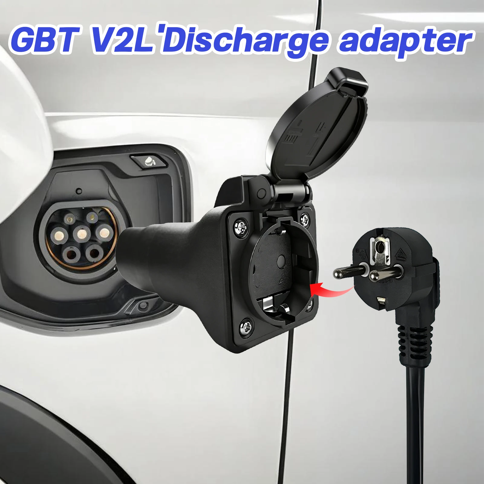 GBT V2L Portable Discharger EV Conversion Schuko Socket OEM New Energy Electric Vehicle Discharge for Outdoor Camping