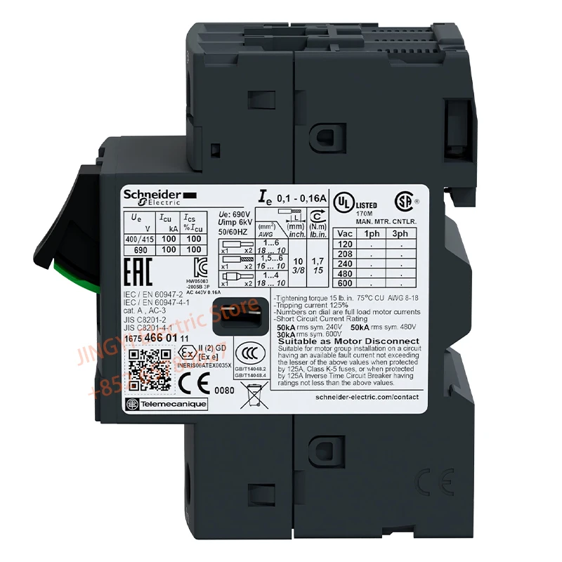 Schneider GV2 ME Motor Thermomagnetic circuit breaker, push button (control) GV2ME02 GV2ME03 GV2ME06 GV2ME10 GV2ME20