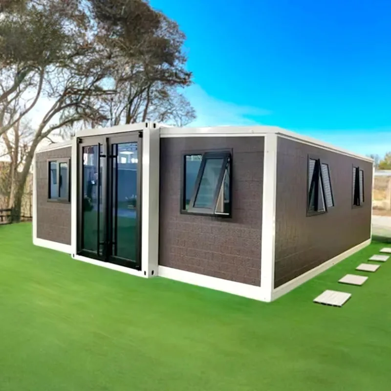 Height adjustable Foldable Prefab house fit slope uneven ground steady placement stable outdoor modular living house use