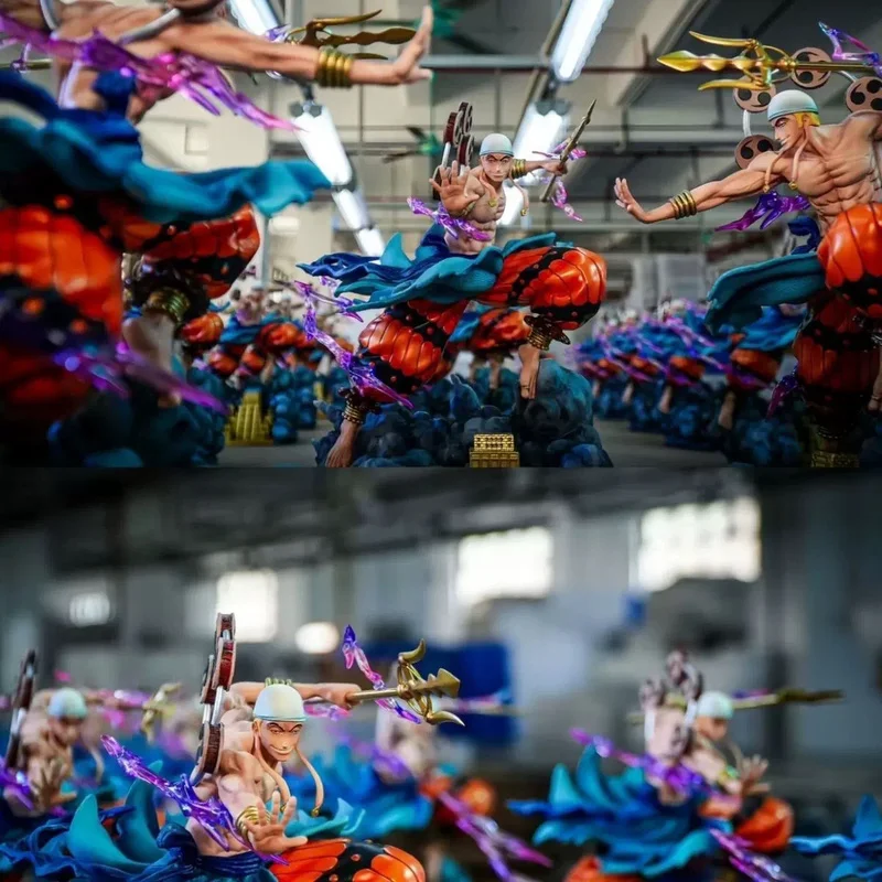 Enel One Piece Anime Action Figure - 28cm GK Model Collectible Ornament for Boys Birthday Ideal One Piece Animation Statue