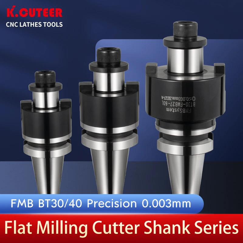 

BT30/BT40-FMB Face Milling Cutter Holder High Precision Black 0.003 BT30-FMB22/27-45/60L BT40-FMB22-60L For CNC Machining Center