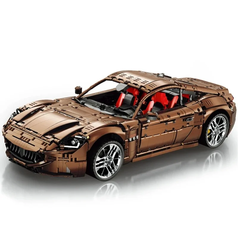 Klemmbausteine Maserati 1:8 Sportwagen-Bausatz mit Motor, Technik-Supercar-Fahrzeugmodell, Kreatives Sammler-Spielzeug für Erwachsene, 5480 Teile