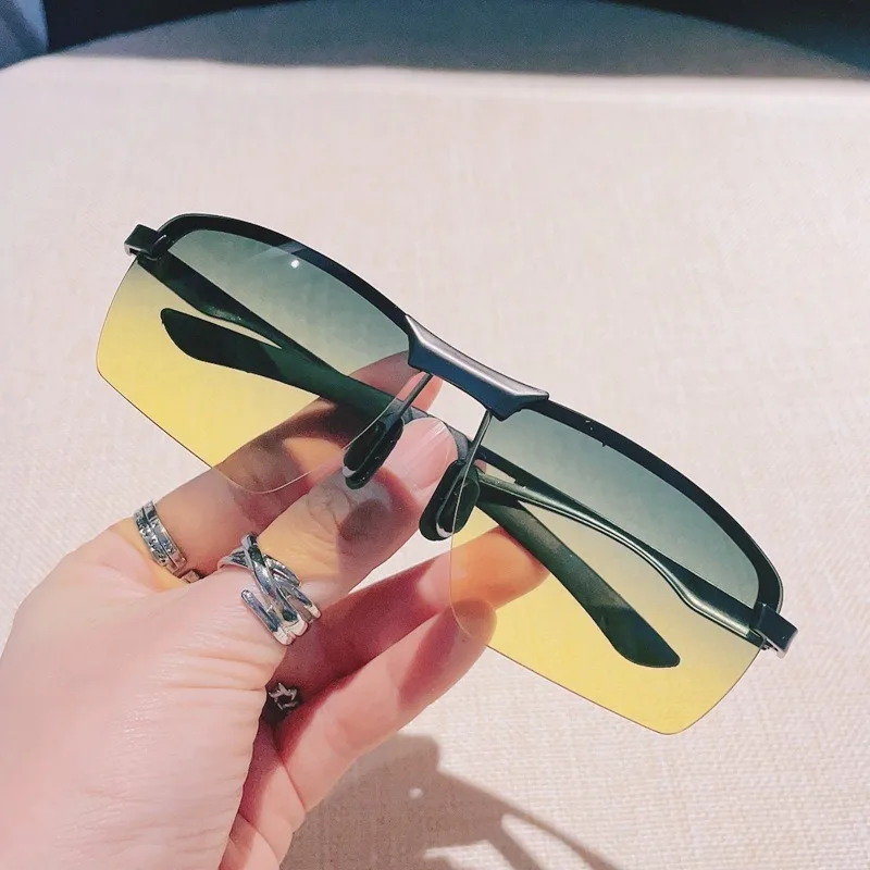 نظارات شمسية متغيرة الألوان للرجال ، نظارات قيادة للرؤية النهارية والليلية ، نظارات صيد مستقطبة ، عبر الحدود