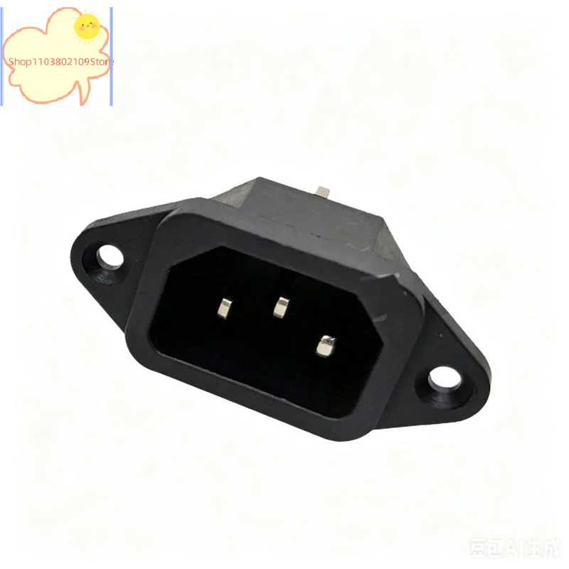 【HT】【YH】3 Pin IEC C14 AC Power Inlet Socket 15A 250V Flame Resistant Shell For Electronic Equipment DIY And Repair