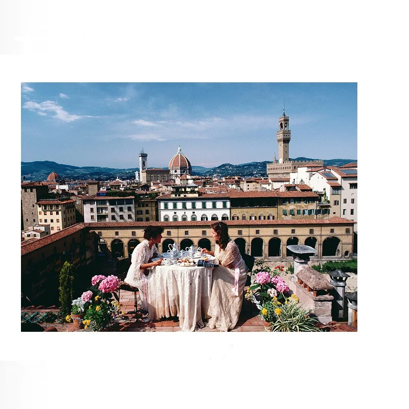 Slim Aarons 'Antonelli Sisters', Print Art Canvas Poster, Living Room, Home Wall Decor Picture
