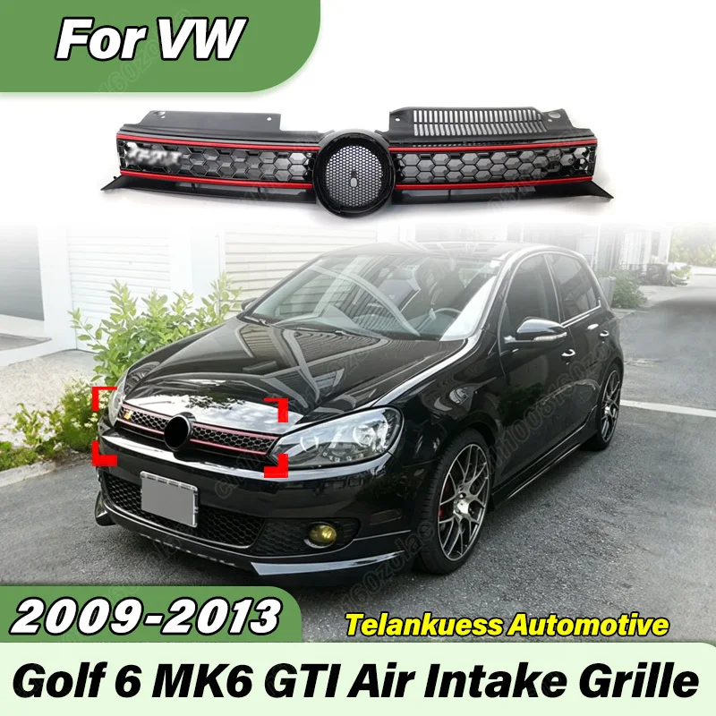 

Для Volkswagen Golf 6 MK6 2009-2013: Комплект для модификации кузова — передний бампер и решетка воздухозаборника в стиле GTI