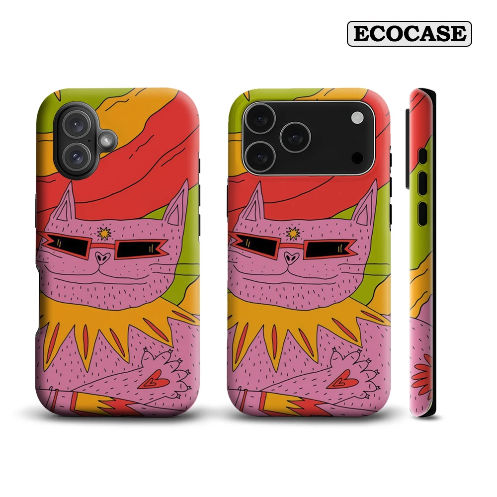 Groovy Cat IPhone 17 Must-Haves Handyhülle für IPhone 17 16 15 14 13 12 11 Pro Max Plus Doppelschichtige Rückseite
