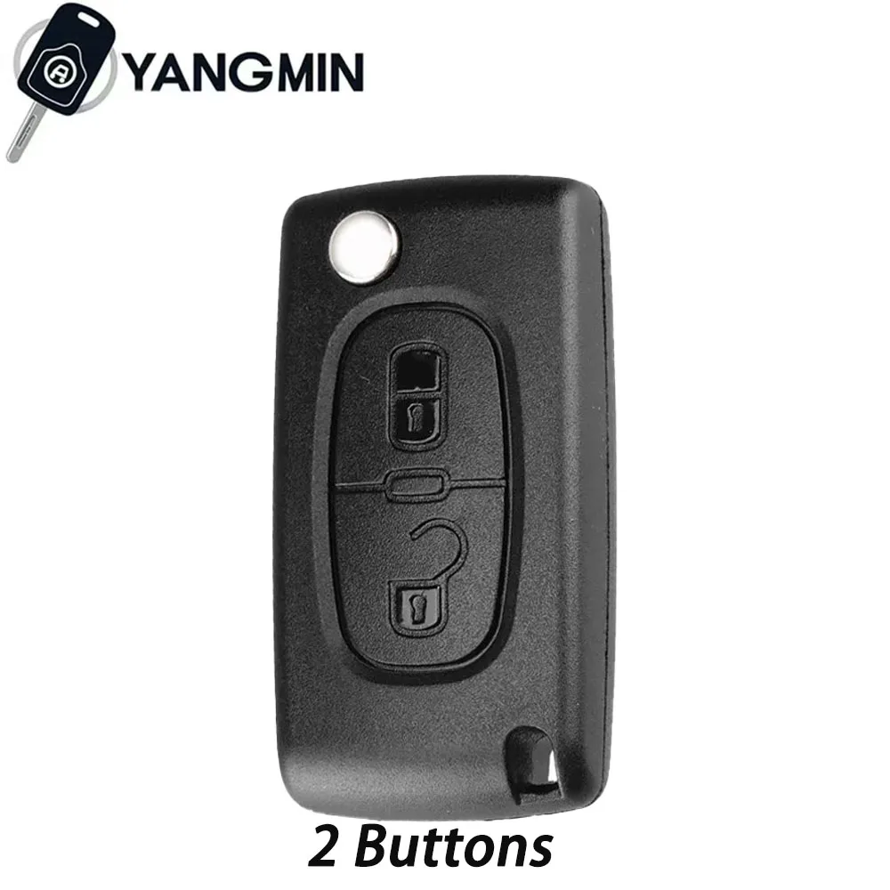 YANGMI 2 Pulsanti ce0523 Peugeot 307 chiave 433 MHz Per Citroen C1 C2 C3 Berlingo clef peugeot 207 307 ID46 CE0523 ASK FSK