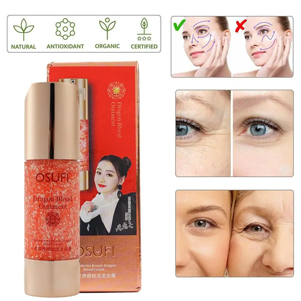 Ganoderma Lucidum Nourishing Beauty Activating Dragon Blood Cream Repairs Skin Evenly Skin Tone Finely Pore Brightening Face