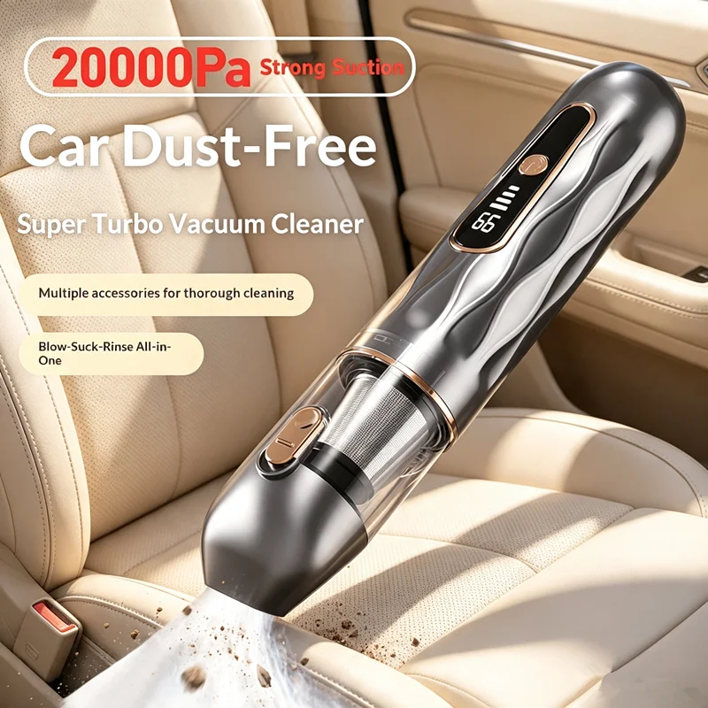 Vacuum Cleaner Mini Car Cleaning Powerful Suction Handheld Car Vacuum Cleaner Rechargeable for Car and Home Auto Vacuum Cleaner