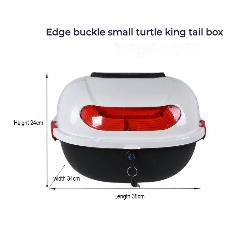 

Motorcycle Tour Tail Box Luggage Top Lock Storage Carrier Case Trunk Enlarged Capacity Safety Scooter Trunk Tail Mount