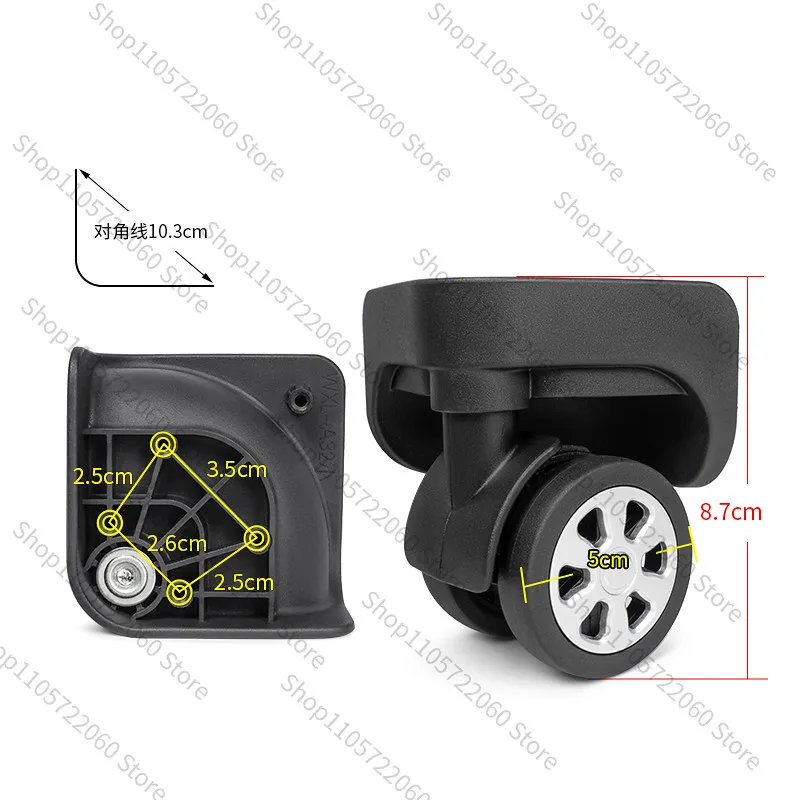 W260# Luggage Caster Wheel, WXL-A32 Suitcase Replacement Roller, Silent Wear-resistant Travel Box Wheel Repair Part