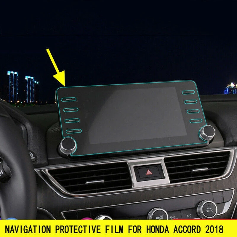 2X Latest Car Hd Tempered Glass Screen Protector Film Fit For Honda Accord 2018