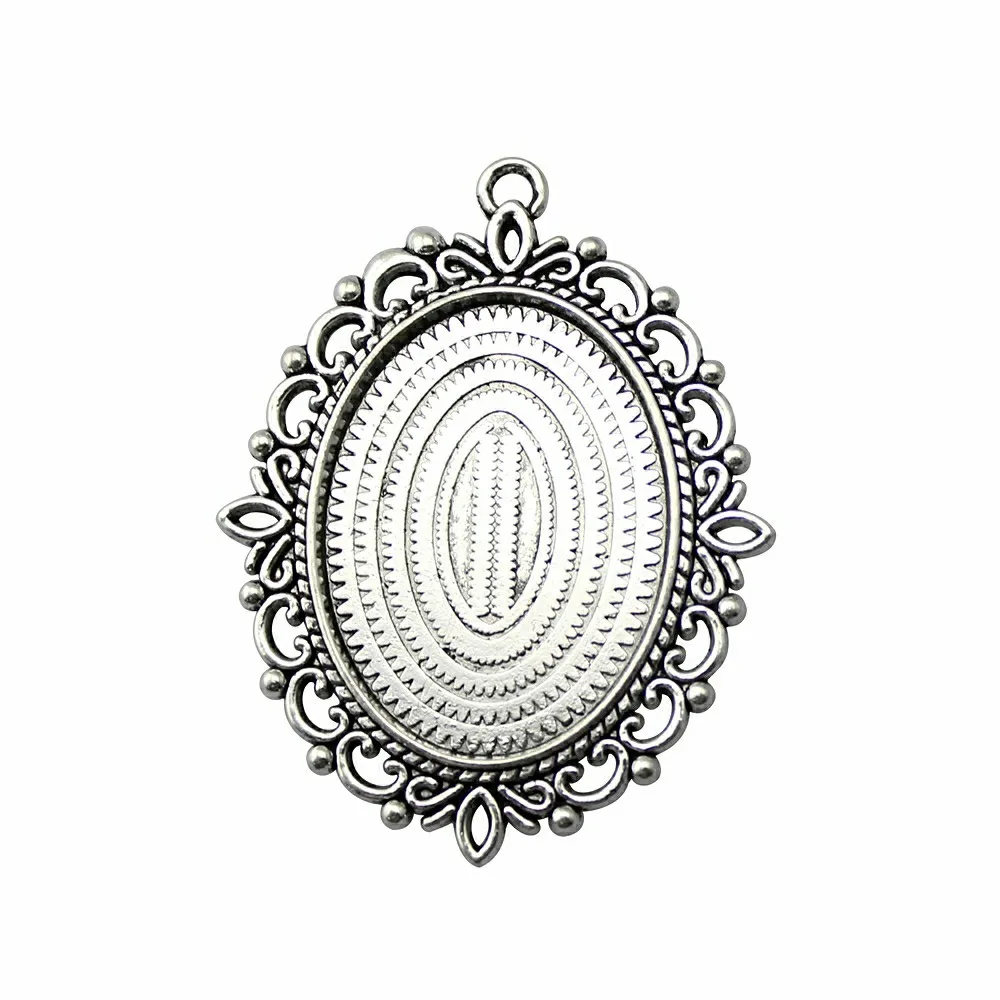 WYSIWYG 30x40mm 18x25mm 13x18mm rozmiar wewnętrzny Vintage Antique srebrny kolor antyczny brąz kolor owalna podstawa z kameą i kaboszonem