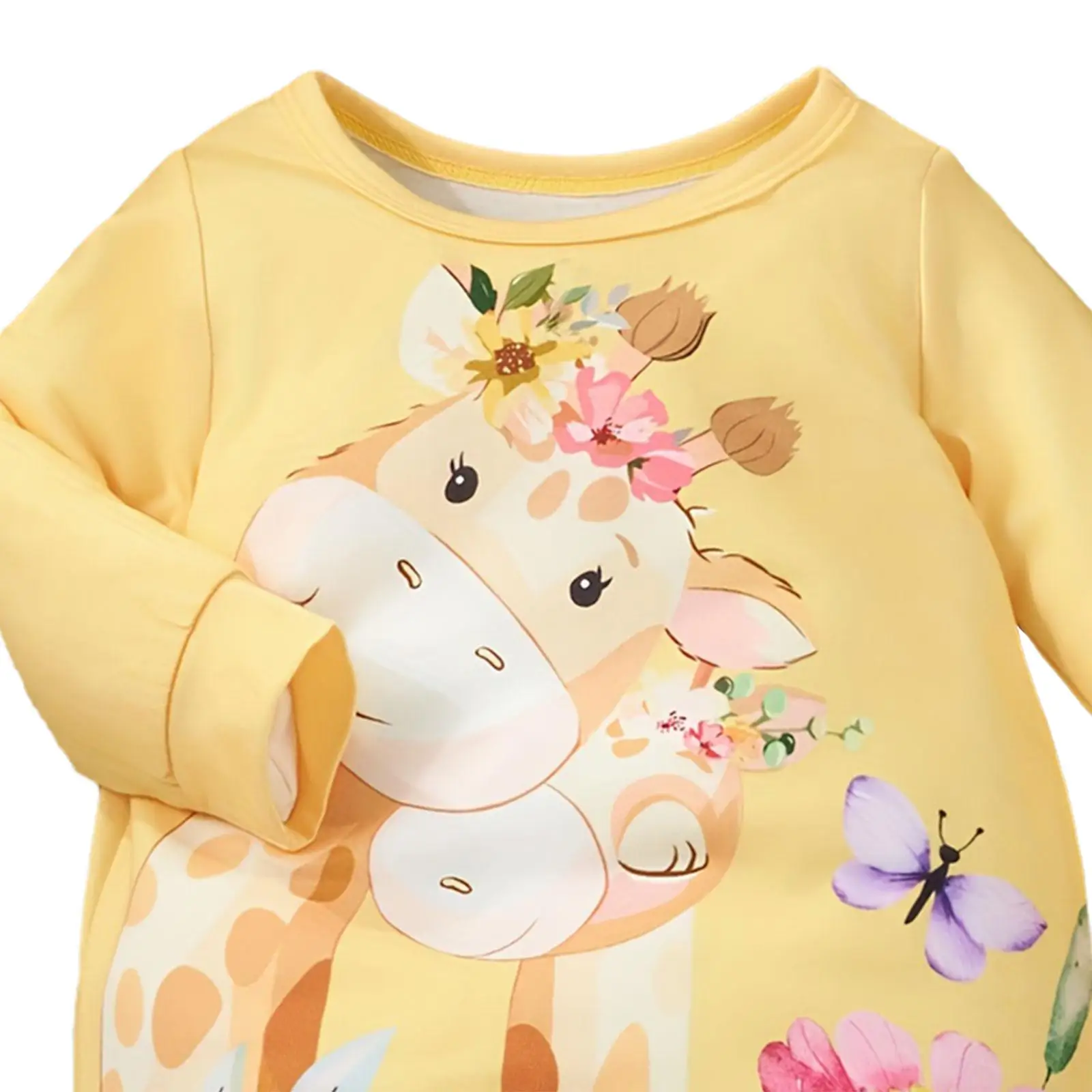 Infant Coverall Romper Bodysuit Outfit Long Sleeve with Childlike Painting Print Baby Boy Girl Jumpsuit Polyester Clothing for