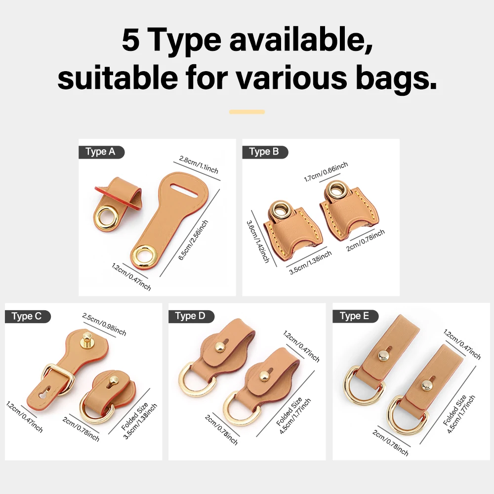 WUTA สายรัดกระเป๋า Transformation สำหรับ for LV Diane Punch-Free สายคล้องกระเป๋าถือฮาร์ดแวร์ป้องกันหนัง Anti-Wear BUCKLE อุปกรณ์เสริมกระเป๋า