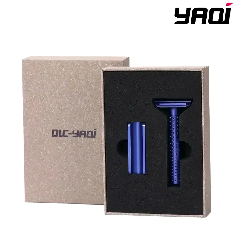 Yaqi Sputnik Dark Blue Color Aluminum Safety Razor And Holder Collectibles Gift for Men