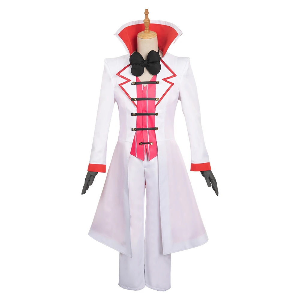 Anime Cos Lucifer Cosplay Kostuum Outfit Fantasie Uniform Jas Voor Volwassen Mannen Rolspel Halloween Carnaval Pak Accessoires