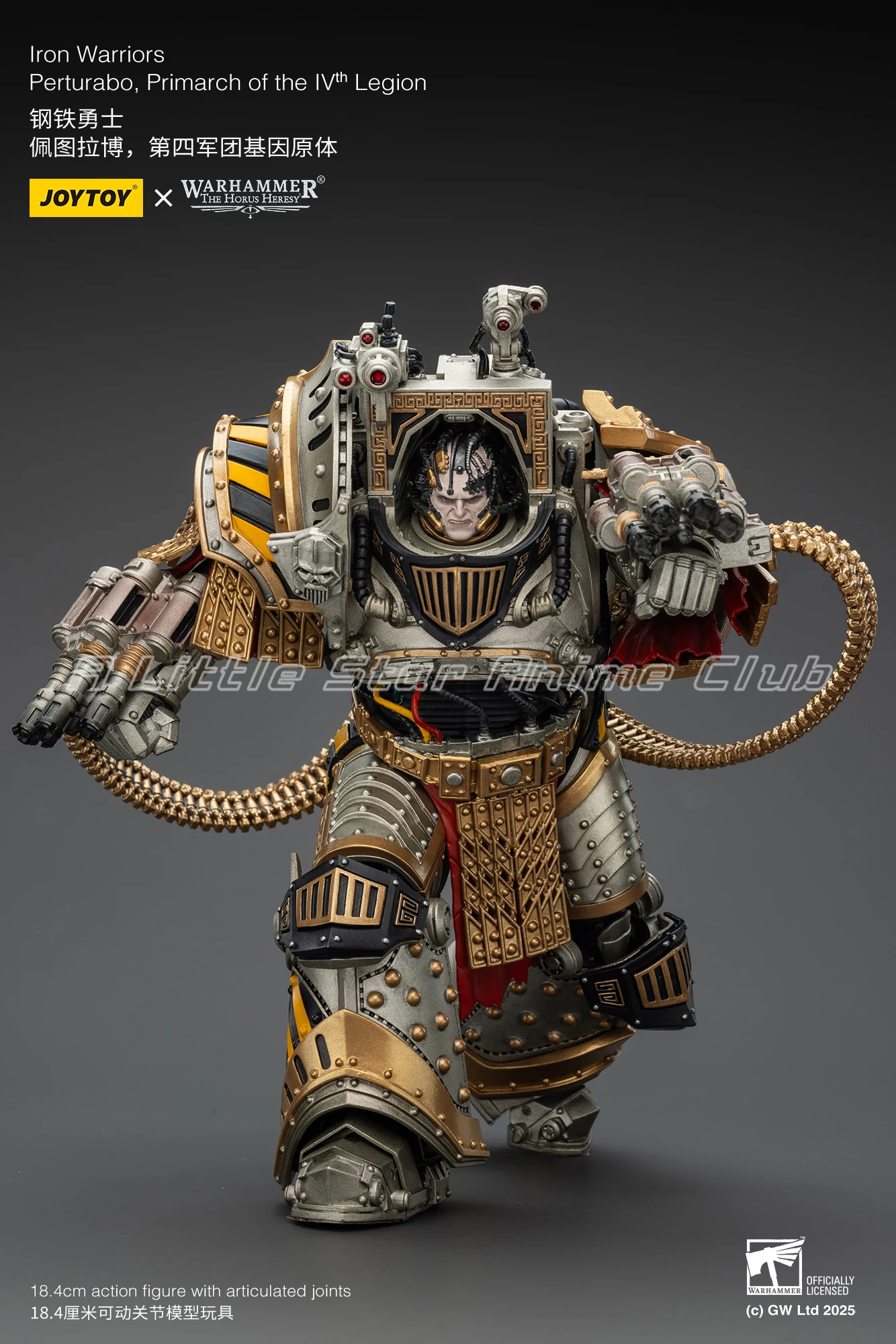 【البيع المسبق】JOYTOY Warhammer The Horus Heresy Iron Warriors Perturabo Primarch of The LVth Legion 1/18 ألعاب مجسمة #5