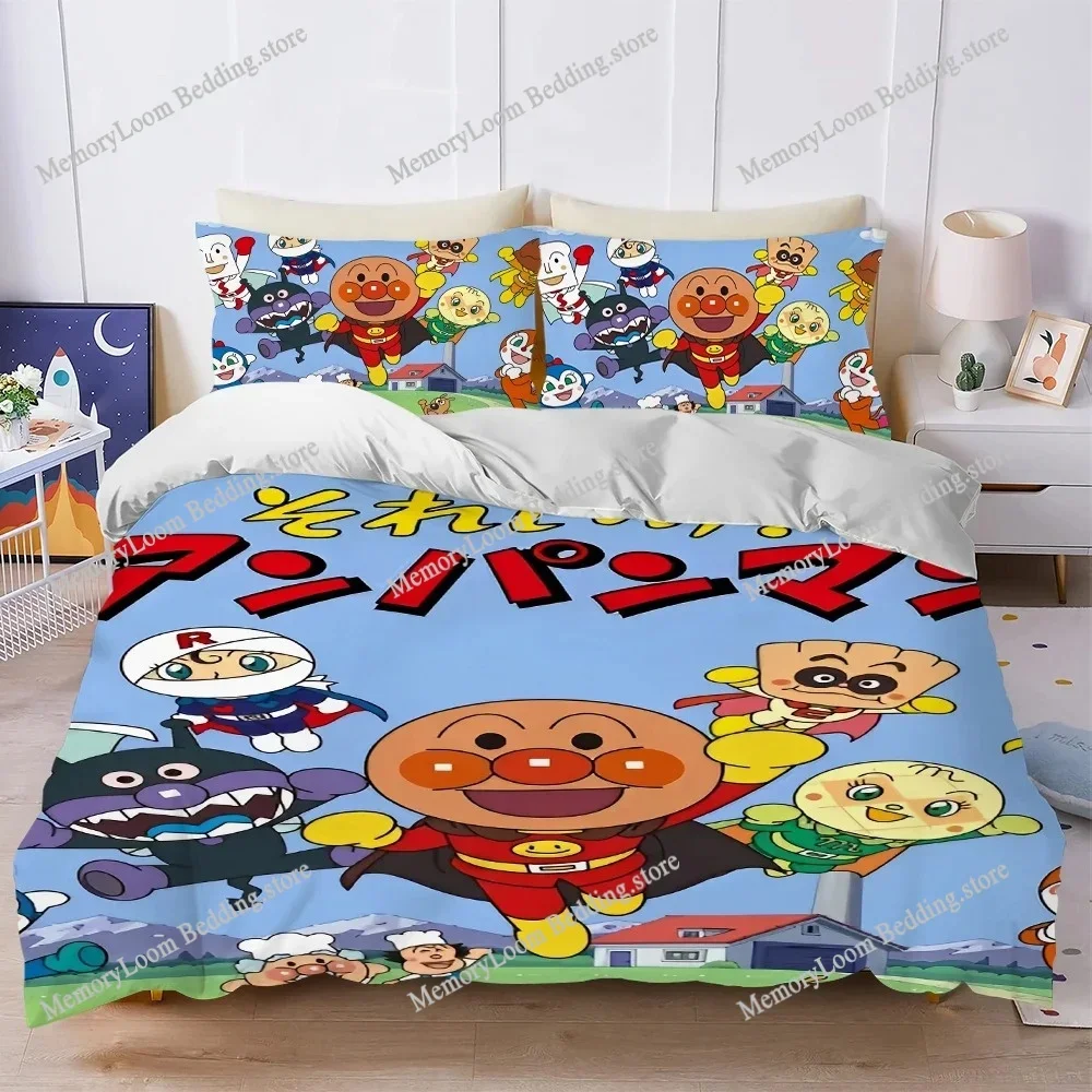 Classic Anime Duvet Cover Set Home Style Bedding Soft Laundry Cotton A-Anpanman Bed Four Seasons Student Dormitory Home Textile